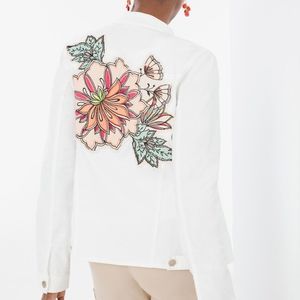 New Chico's floral Sateen jacket